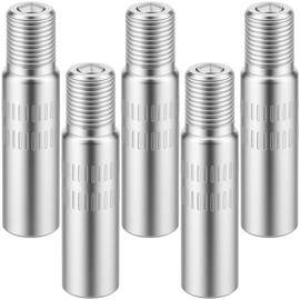 DC,CLISENCE 5 Pcs 39MM Tire Valve Extender, Metal Valve Stem Extension, Tire Stem Extension, Brass Valve Extender for Car, Truck, Motorcycle (Silver)