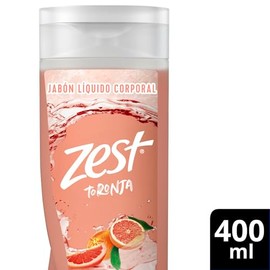 Zest Jabón Líquido Corporal Toronja, para una piel visiblemente saludable y revitalizada, con glicerina y albahaca 400 ml