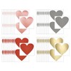 LSYYSL 100 Scratch Card Coated Stickers, Heart Stickers, Creative Stickers,