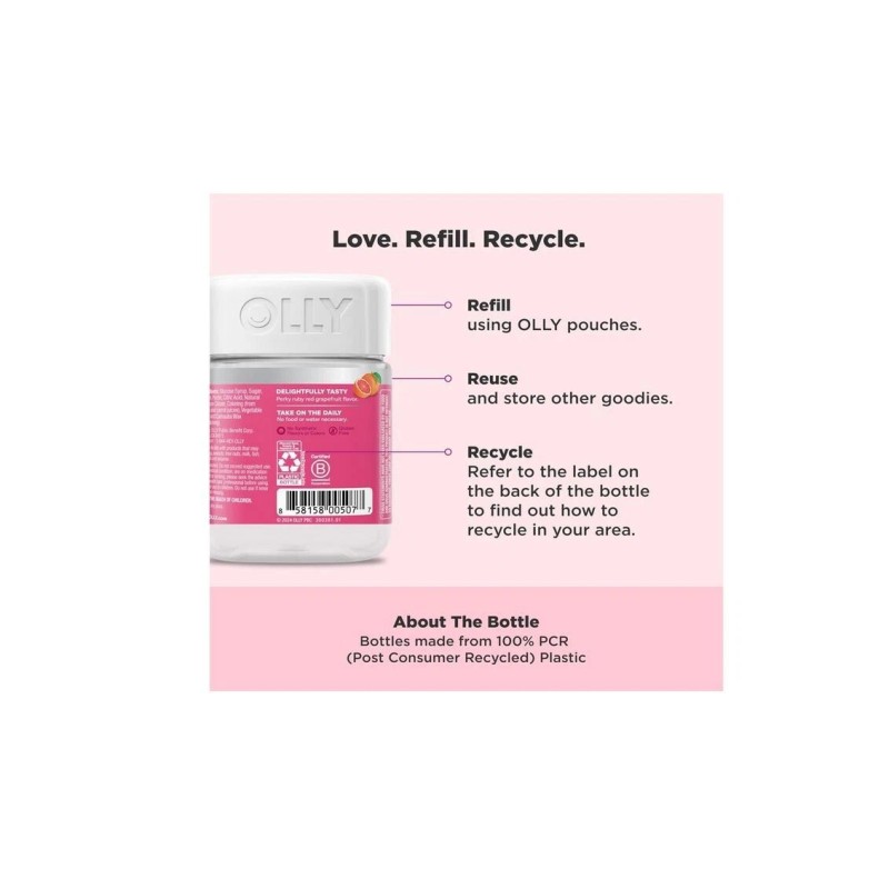 OLLY Undeniable Beauty Gummy, For Hair, Skin, Nails, Biotin, Vitamin