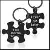 White Fang AZ367 Keychain, Puzzle, Anniversary, Matching Gift, Stylish, Men's,