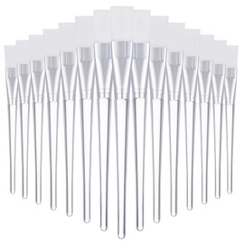 15pcs Silicone Face Mask Brush,Face Mask Applicator,Facial Brush Applicator,Soft Facial Application Brushes with Clear Plastic Handle,Masks Applicators Tool for Applying Skin Care Products