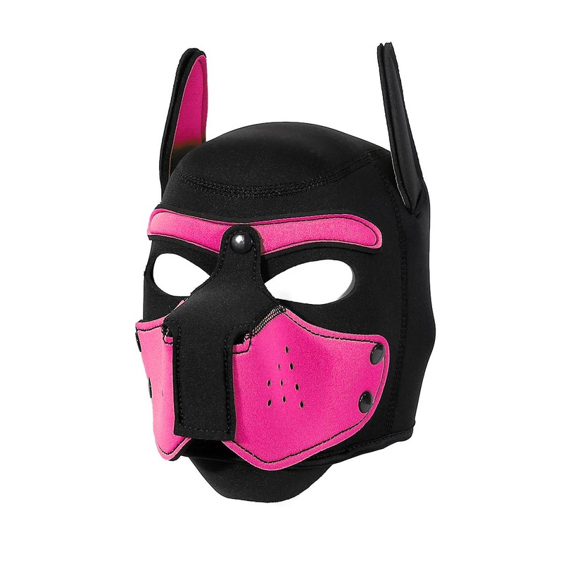 QUYUWOWO Neoprene Puppy Face Muzzle Dog Removable Full Head Hood
