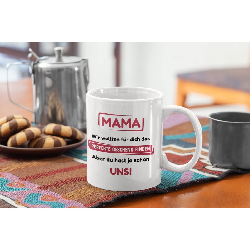 Geschenkeritter – Mama Geschenk – Porzellan Tasse Mama Du hast