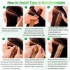 Body Wave Tape in Hair Extensions Human Hair, Natural Black