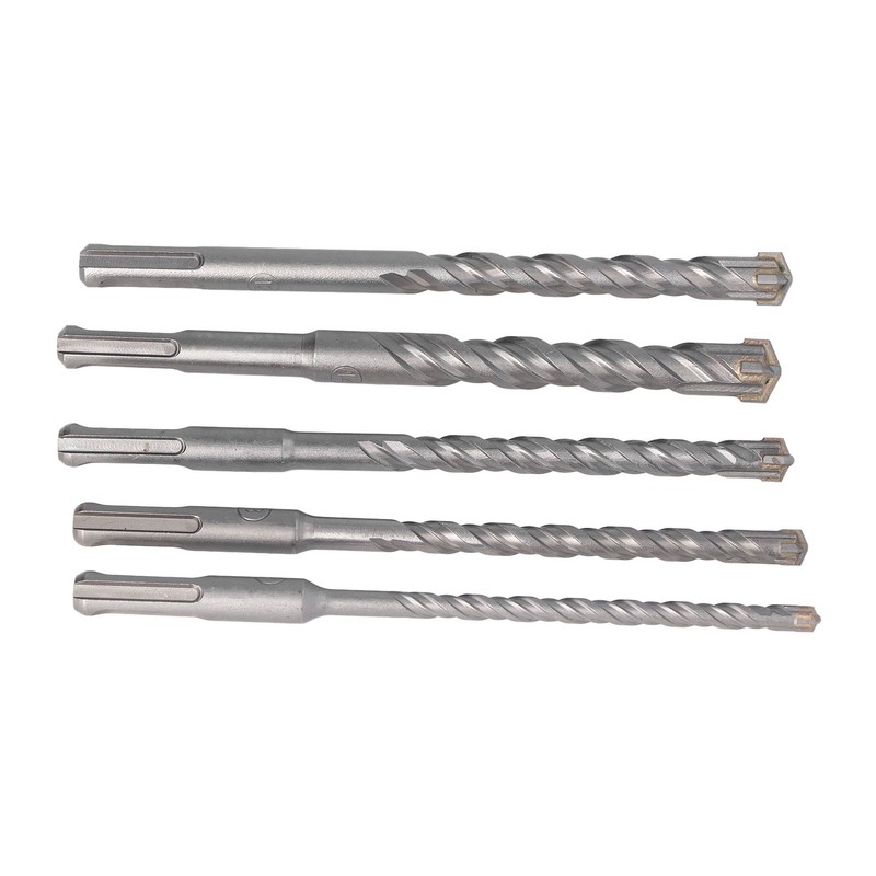 5PCS Masonry Drill Bit Set 40cr Cemented Carbide 160mm Drill