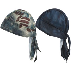 TOVINANNA 2 Pieces Women Chemo Hat Turban Beanie, Pre-Tied Headwraps Headwear Bandana for Men Headwraps for Men Hat for Outdoor Sun Equipment Decorate Sports Cap Man Cycling Mask