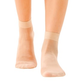 WAJIAFAR 12 Pairs Women's Fine Stockings Silk Smooth Fine Pressure-free Comfort Waistband Fine Socks Transparent without Pattern Transparent Shiny Women's Socks Silk Fine Short Breathable, nude color