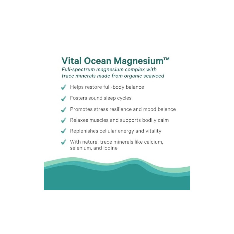 Pure Synergy Vital Ocean Magnesium for Energy & Sleep 60