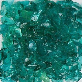 Teal Terrazzo Glass - American Specialty Glass – Flooring, Countertop, Concrete, Terrazzo Glass - 10 LB, Size 2