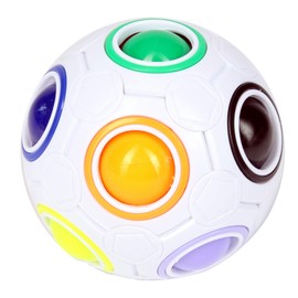 Cube World Rainbow Puzzle Ball for Adults, Girls, Boys - The Perfect Puzzle or Fidget Gift Anytime of Year