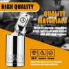3PCS Universal Joint Socket Set, 1/4” 3/8” 1/2” Drive Swivel