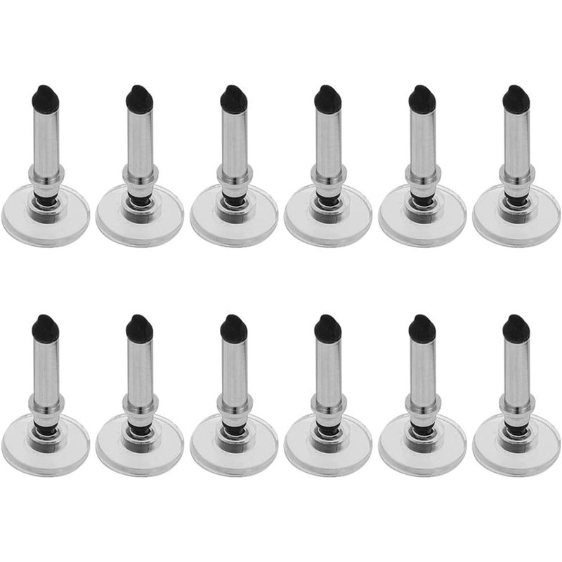 12Pcs Silver Universal Stylus Replacement Disc Tips Round Shape Replaceable