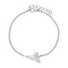 NOUMANDA Gold Tone Shark Tooth Charm Bracelet (Silver)