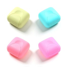 RETON 4 Pcs Portable Candy Color Soap Container Case Box Holder Organizer for Home, Bathroom, Hiking, Traveling, Camping and Other Outdoor Activities (4 Small)