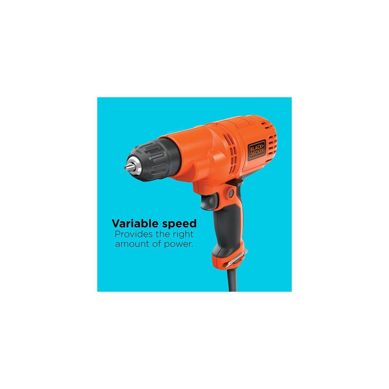 BLACK+DECKER Corded Drill, 5.5-Amp, 3/8-Inch (DR260C)
