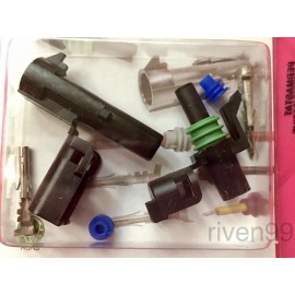 Multicomp 12AWG Waterproof Weather Pack 1C 1-Pin Crimp Sealed Connector, SELECT PACK SIZE - 5pc