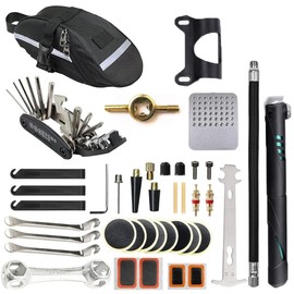 Bicycle Repair Kit for On the Go: Bicycle Repair Kit with 16-in-1 Bicycle Multitool, Bicycle Repair Bag and Bicycle Pump for Mountain Bike, Road Bike, Camping, Travel