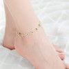 Softones Evil Eye Anklet,14K Gold Dainty Zircon Ankle Bracelets for