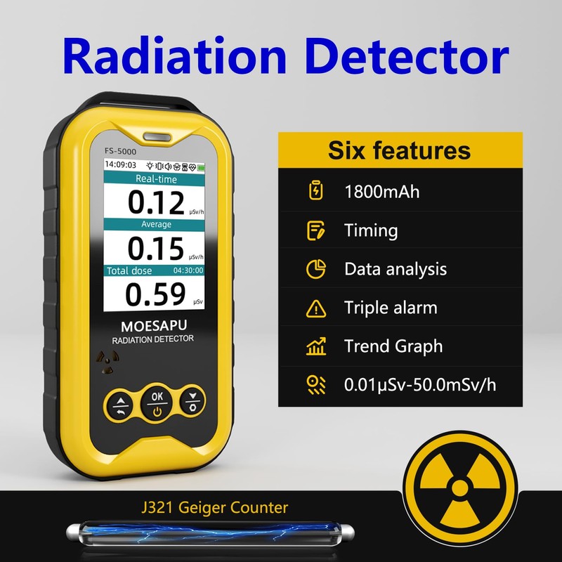 Geiger Counter with J321 GM Tube, Nuclear Radiation Detector with