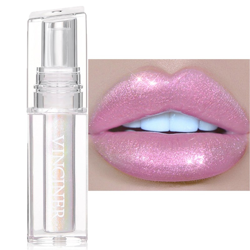 HERBENJOY Metallic Lipstick Glitter Chameleon Lipgloss, Multichrome Tinted Lip Gloss
