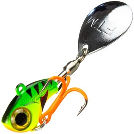 Seika Pro Lead Head Spinner Musashi Big Eye Jig Spinner, Weight: 5 g, Colour: Power Perch