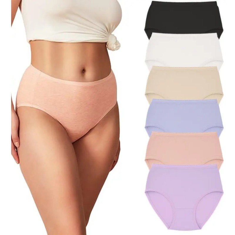 12pz Calzones Mujer Pantaletas Algodon95% Dama Ropa Interior