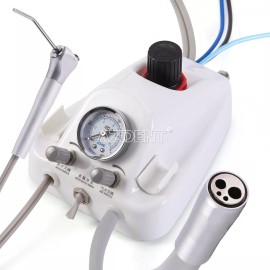 AZDENT Portable Dental Mobile Delivery Unit Case Curing Light Suction / Turbine Unit - Air Turbine 4 Holes