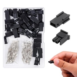 JRready ST6514 2 Circuits Micro-Fit Connector Kit Male Female Receptacle Housing Plug Wire Connector 20-24AWG Terminals Pin Sockets 3.0MM Pitch 10 Complete Set