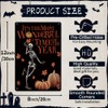 Skeleton Pumpkin Leaf Autumn Seasonal Metal Sign