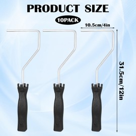 10 Pcs Paint Roller Handle 4 Inch Mini Paint Roller Frame with Black Handle for House Homes Office Walls Detail Painting Supplies