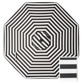 MASTERCANOPY 5-Year-Non-Fading Olefin 9FT Patio Umbrella Replacement Canopy-Black&White Canopy Only