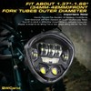 BWCarid 7 Inch LED Motorcycle Headlight DOT Approved With DRL