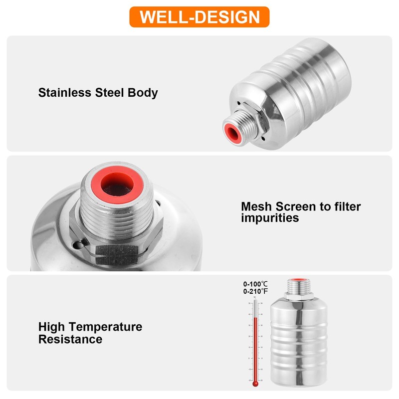 Control Float Valve, Stainless Steel Automatic Water Level Control Valve,