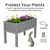 BIVODA Small HDPE Raised Garden Bed, Elevated Planter Box with
