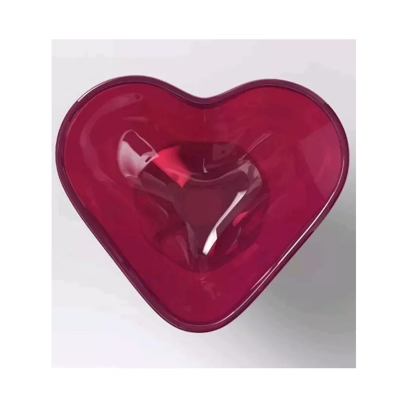 Target 2 Target 6oz Valentine Pink Plastic Figural Heart Dessert