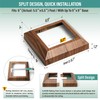 AJOVW 4Pcs (5.5" Post/8.7" Base) 6x6 Walnut Aluminum Post Base