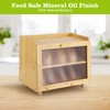 GarveeHome Bamboo Bread Box for Kitchen Counter, Double Layer Large