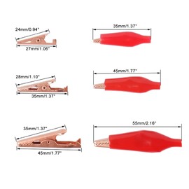 XYRSTOLR 20Pcs Insulated Alligator Clips 45mm/1.8" Small Alligator Clips Electrical Test Clips Clamp Soldering Heat Sinks Micro Clip 5 Amp with Protective Insulation Cover for Solder