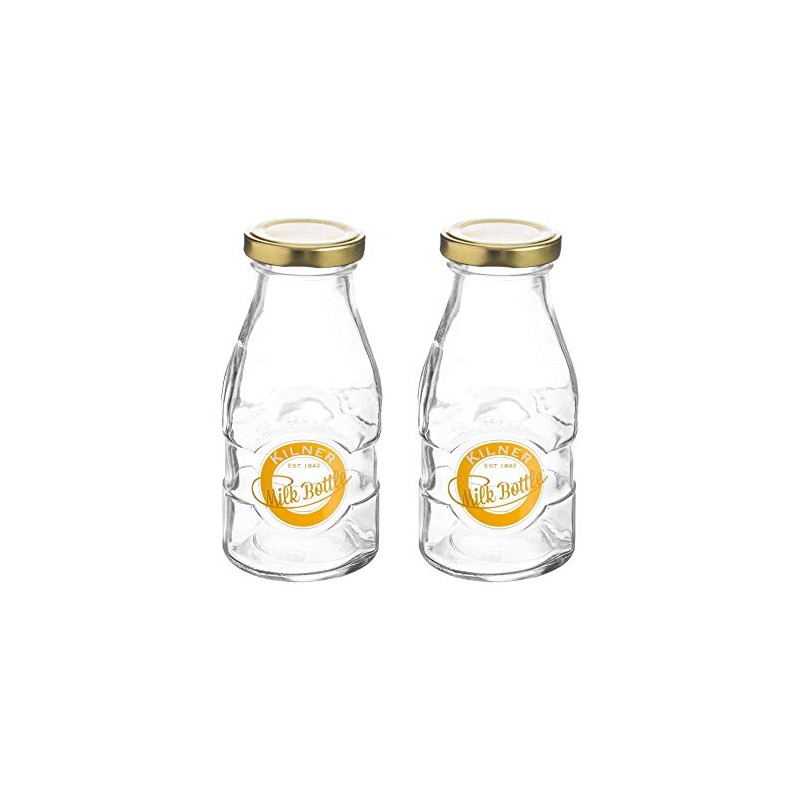 Kilner Twist Top Milk Bottle 1/3 Pint 189ml Clear (Pack