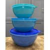 Tupperware Wonderlier 3-Piece Bowl Set with Seals-NEW-SHIP - Clear Bowls