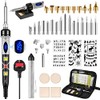 Pyrography Pen Kit 43Pcs,Wood Burning Kit 80W with Adjustable Temperature 200~450â,Pyrography Wood Burning Tool Set DIY for Embossing/Carving/Soldering/Pyrography