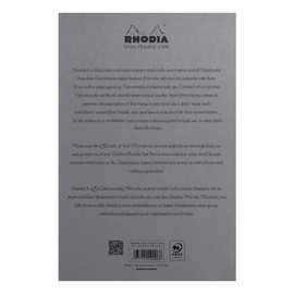 Clairefontaine Rhodia 19006C Pascribe Grey Maya Pad A4+ (31.8 x 21 cm), Stapled at the Head, 60 Sheets Micro-Perforated, Lined Clairefontaine Paper Maya Grey 120 g, Cover Pearl Grey, Pack of 1