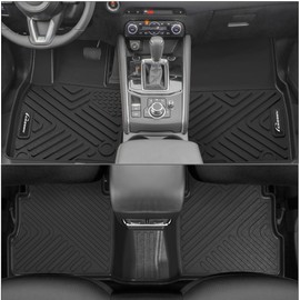GarveeTech Floor Mats Compatible with Mazda CX-5 2013-2016, All-Weather Custom Fit Floor Liners, Odorless TPE 1st/2nd Row Floor Mat for CX5 2013 2014 2015 2016 Accessories