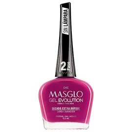 MASGLO GEL EVOLUTION Nail Polish Gel Effect, No UV/Led Lamp Required, Duration up to 12 day, 1 peice color (CHIC) - Effecto Gel sin necesidad de lampara UV/Led, hasta 12 dias de duracion
