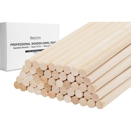 Wooden Dowel Rods by Smith’s® (100 Pack / 30cm x 6mm) | Unfinished, Natural, Organic Wood Sticks | FSC Approved | Perfect for Craft Projects, DIY, Art Works, Woodcraft, & More!