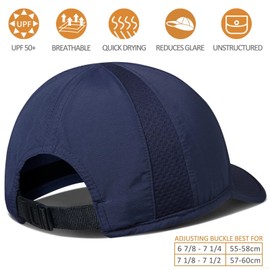 GADIEMKENSD Unstructured Hats UPF 50+ Breathable Lightweight Outdoor Caps for Men and Women, navy