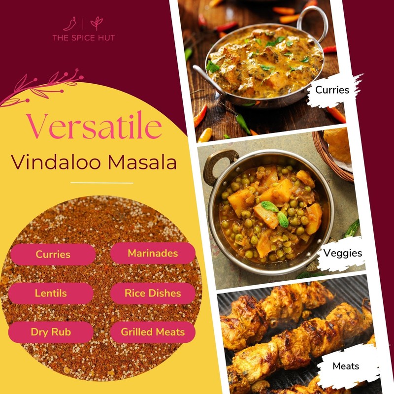Spice Hut - Organic Vindaloo Masala Powder, Salt-Free, Flavorful Spicy
