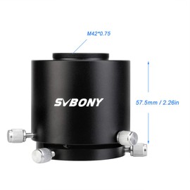 SVBONY SV123 Spotting Scope Adapter for Camera Connect to Spotting Scope Fits SV46 Spotting Scope and Eyepiece Outer Diameter 49mm to 58mm