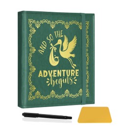 Adventure Baby Memory Leather Photo Album for New Mom(Adventure Green)